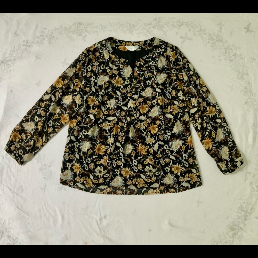 CJ Banks Floral Tunic Top EUC size XL